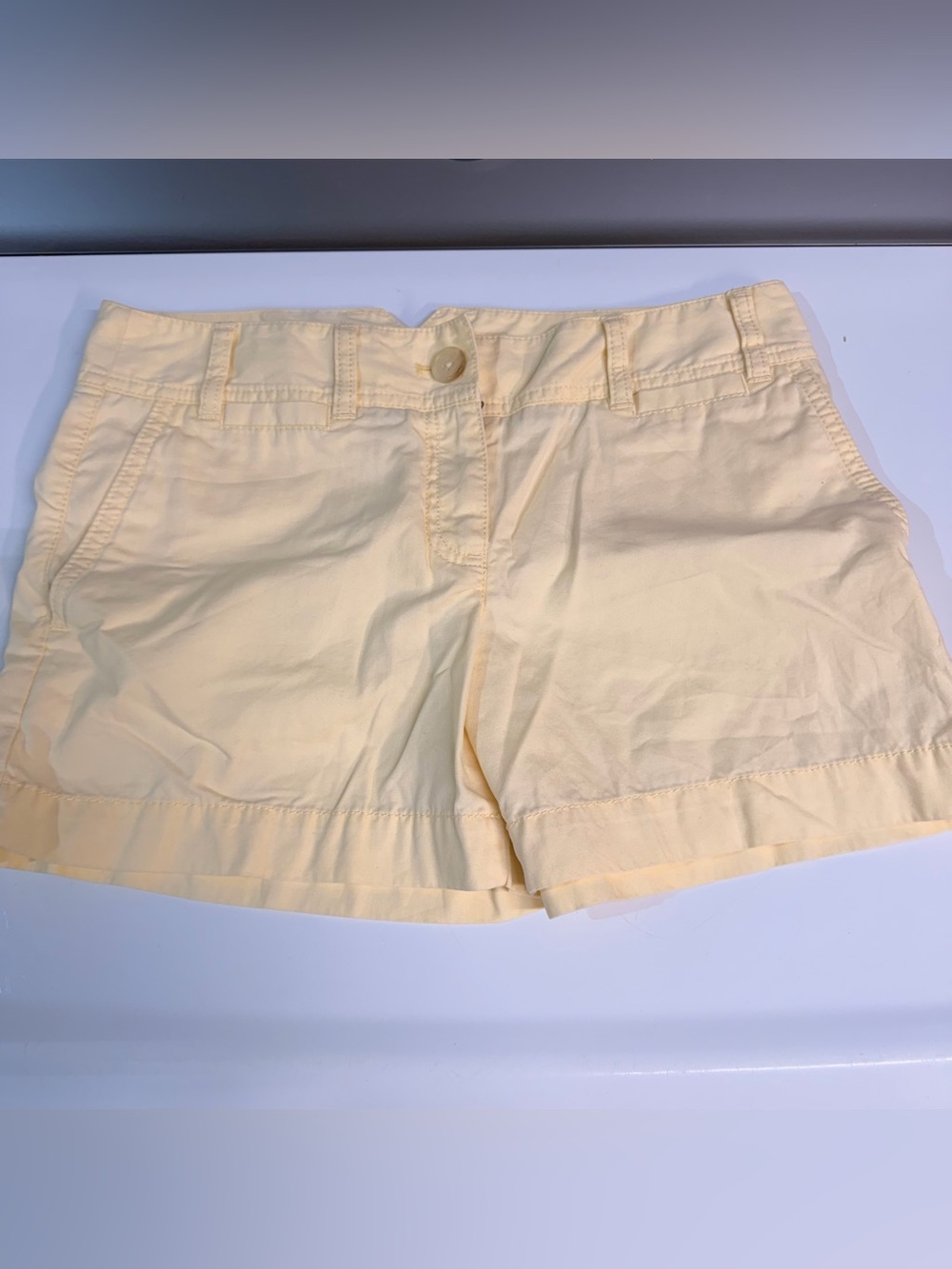 LOFT Pale Yellow Cotton Shorts